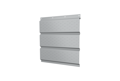 Софит металлический полная перфорация 0,5 Satin с пленкой RAL 7004 сигнальный серый