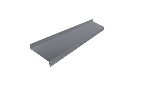 Отлив простой 100 0,45 PE с пленкой RAL 7004 сигнальный серый (2м)