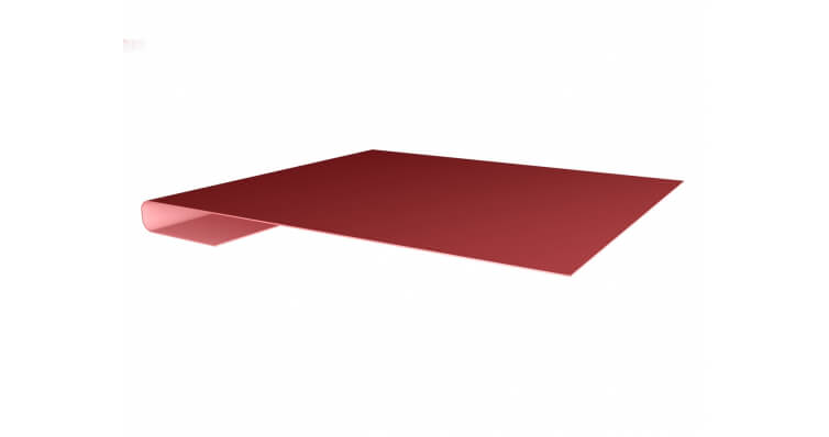 Планка завершающая простая 65мм PE с пленкой 3011 коричнево-красный