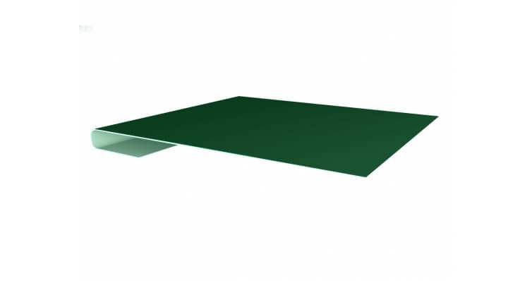 Планка завершающая простая 65мм PE с пленкой 6005 зеленый мох