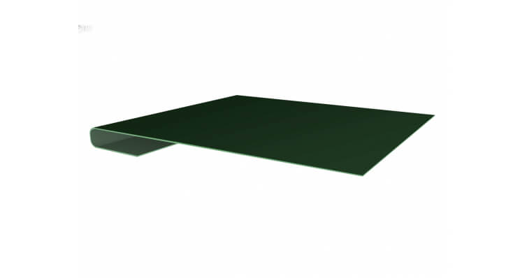 Планка завершающая простая 65мм Velur20 RAL 6020 хромовая зелень