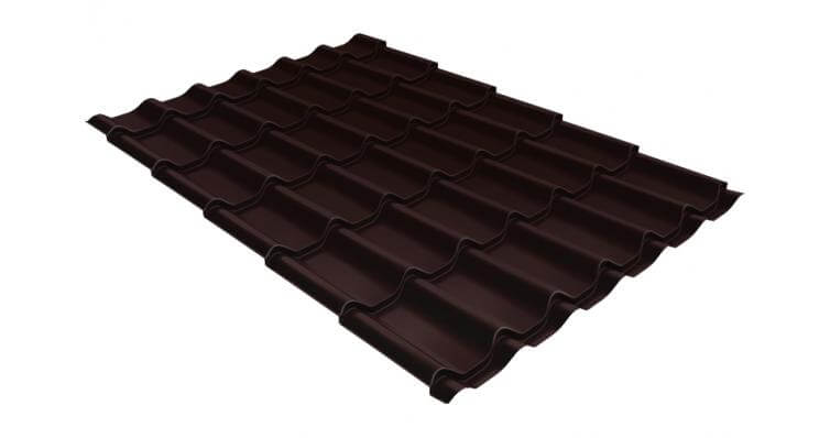Металлочерепица классик GL 0,5 покрытие Rooftop Бархат RAL 8017 шоколад