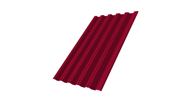 Профнастил НС35 R 0.45 PE RAL 3003 рубиново красный