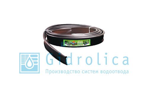 Бордюр Gidrolica Country Б-10000.2.11 - пластиковый черный L10000, арт. 7305