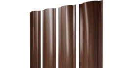 Штакетник Круглый с прямым резом 0,45 Print Elite Choco Wood TwinColor