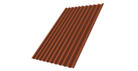 Профнастил С21R GL 0,5 PurLite Мatt RAL 8004 терракота