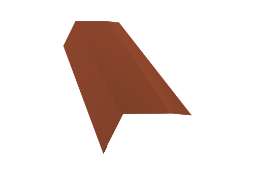 Планка карнизная 100х65 0,45 PE с пленкой RAL 8004 терракота (2м)