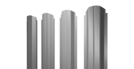 Штакетник П-образный А фигурный 0,4 PE RAL 7004 сигнальный серый