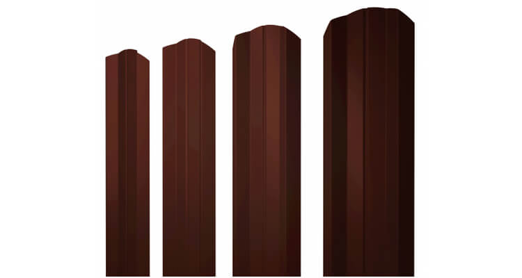 Штакетник М-образный А фигурный 0,5 PurPro Matt 275 RR 32 темно-коричневый