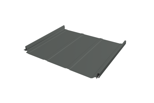 Кликфальц Pro Line Grand Line 0,45 PE с пленкой на замках RAL 7005 мышино-серый