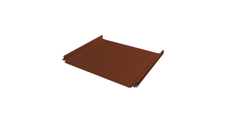 Кликфальц Pro Gofr Grand Line 0,45 PE с пленкой на замках RAL 8004 терракота