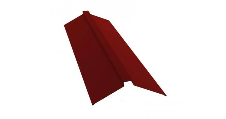 Планка конька плоского 115х30х115 0,45 PE RAL 3011 коричнево-красный (2м)