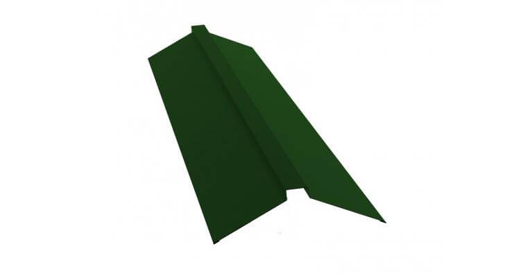 Планка конька плоского 115х30х115 0,45 PE RAL 6002 лиственно-зеленый (2м)