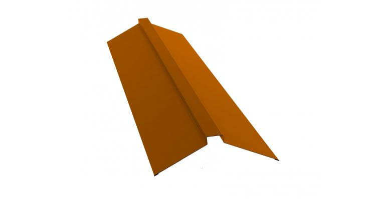 Планка конька плоского 115х30х115 0,45 PE RAL 2004 оранжевый (2м)