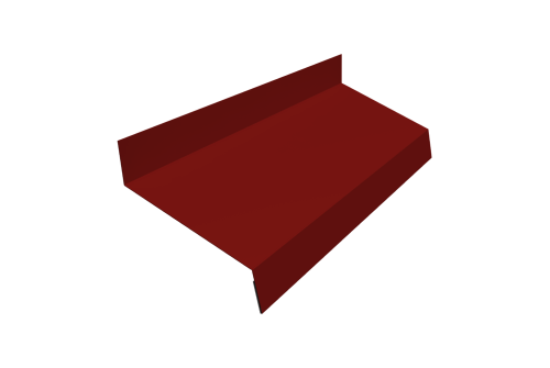 Отлив простой 50 0,5 Satin с пленкой RAL 3011 коричнево-красный (2м)
