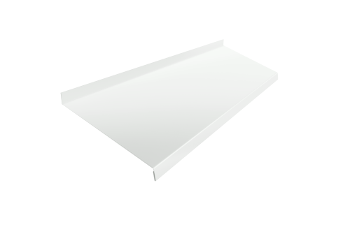 Отлив простой 250 0,5 Satin с пленкой RAL 9003 сигнальный белый (2м)