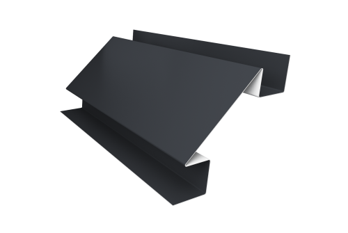 Планка угла внутреннего сложного Экобрус Grand Line 0,45 PE с пленкой RAL 7024 мокрый асфальт (2м)