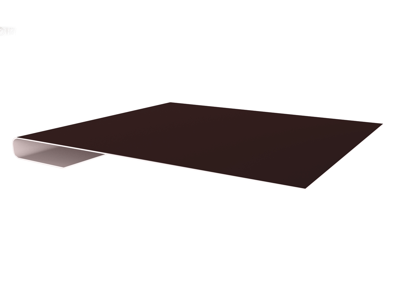 Планка завершающая простая 65мм 0,5 Drap RAL 8017 шоколад