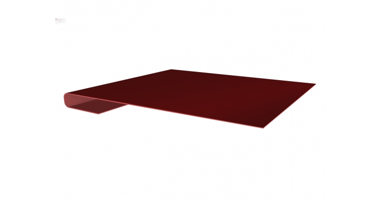 Планка завершающая простая 65мм Satin с пленкой RAL 3009 оксидно-красный