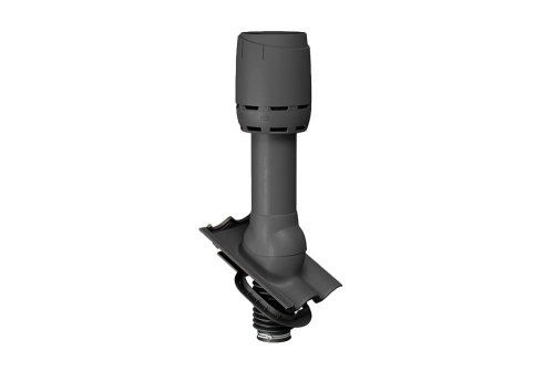 Дефлектор канализационного стояка для волновой черепицы (h 700 мм, d 110 мм) Франкфуртская, Таунус черный