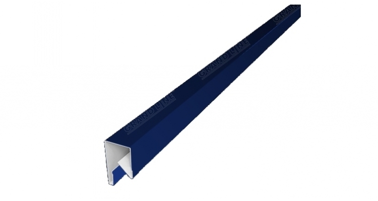Планка П-образная заборная 17 PE с пленкой RAL 5002 ультрамариново-синий