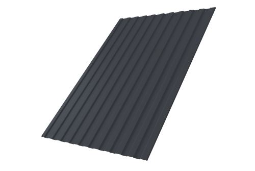 Профнастил С8А 0,45 PE RAL 7024 мокрый асфальт