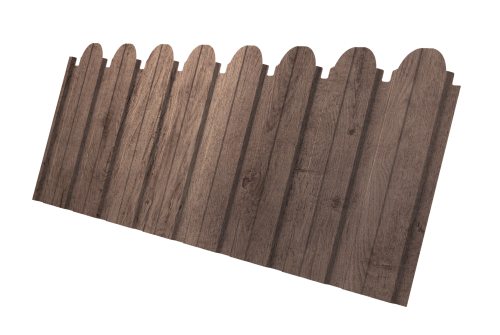 Профнастил С10B фигурный 0,45 Print Premium Almond Wood Fresh