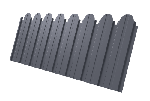 Профнастил С10B фигурный 0,45 Drap TX RAL 7004 сигнальный серый