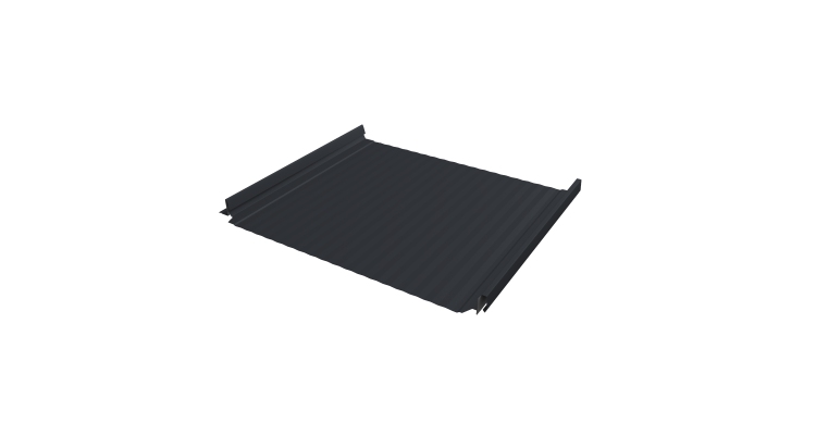 Кликфальц Pro Gofr Grand Line 0,5 Drap TX с пленкой на замках RAL 7024 мокрый асфальт