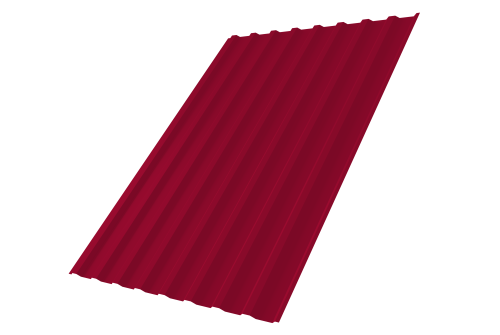 Профнастил С20В 0,45 PE RAL 3003 рубиново-красный
