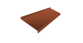 Отлив простой 250 0,5 Satin с пленкой RAL 8004 терракота (3м)