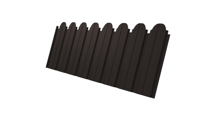 Профнастил С10B фигурный 0.5 Velur X RR 32 темно-коричневый