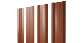 Штакетник М-образный A с прямым резом 0.45 PE RAL 8004 терракота