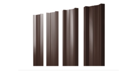 Штакетник М-образный A с прямым резом 0.45 PE-Double RAL 8017 шоколад
