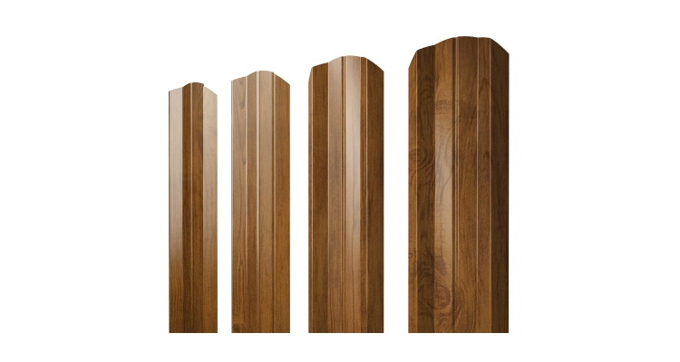 Штакетник М-образный A фигурный 0,45 Print-Double Elite Golden Wood