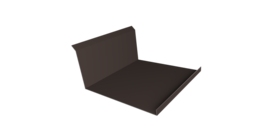 Планка примыкания нижняя 20х122х260х15 0,5 GreenCoat Pural BT с пленкой RR 32 темно-коричневый (3м)