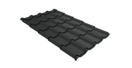 Металлочерепица камея Grand Line 0,45 Drap TR RAL 7016 антрацитово-серый