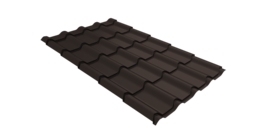 Металлочерепица камея Grand Line 0,45 Drap TR RR 32 темно-коричневый