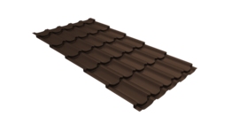 Металлочерепица квинта плюс 0,45 Drap TR RAL 8017 шоколад