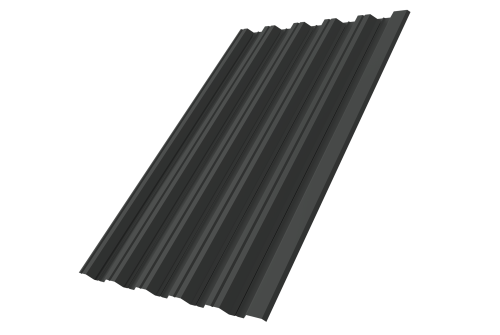 Профнастил НС35R 0,5 Satin Matt RAL 7016 антрацитово-серый