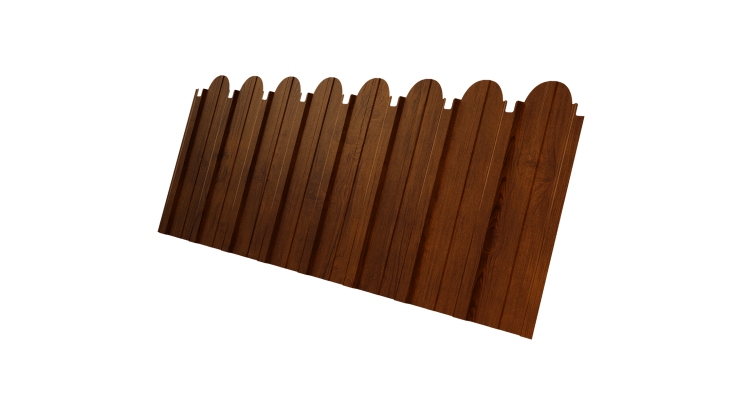 Профнастил C10A фигурный 0.45 Print Premium Golden Wood Intense FTC