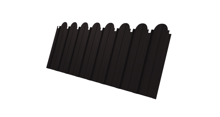 Профнастил C10A фигурный 0.45 Drap-double TX RAL 9005 черный