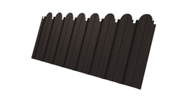 Профнастил C10A фигурный 0.5 Drap TX RR 32 темно-коричневый