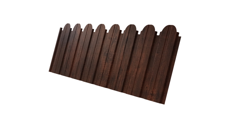 Профнастил C10B фигурный 0.45 Print Premium Cherry Wood Dark FTC