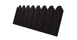 Профнастил C10B фигурный 0.5 PurLite Matt RAL 9005 черный