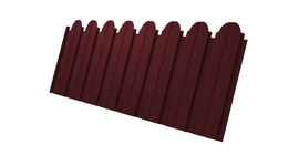 Профнастил C10B фигурный 0.5 Satin Matt RAL 3005 красное вино