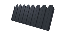 Профнастил C10B фигурный 0.5 Drap RAL 7024 мокрый асфальт