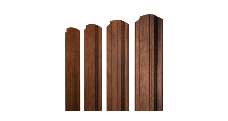 Штакетник Прямоугольный фигурный 0,4 Print Premium Golden Wood Fresh TwinColor