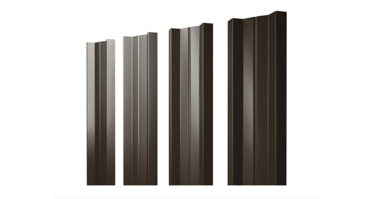 Штакетник М-образный А с прямым резом 0.5 PurPro RR 32 темно-коричневый