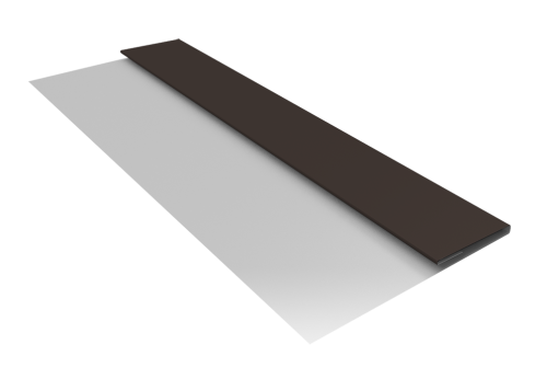 Планка стартовая Блок-хаус new 0,5 Satin Matt RR 32 темно-коричневый (2м)